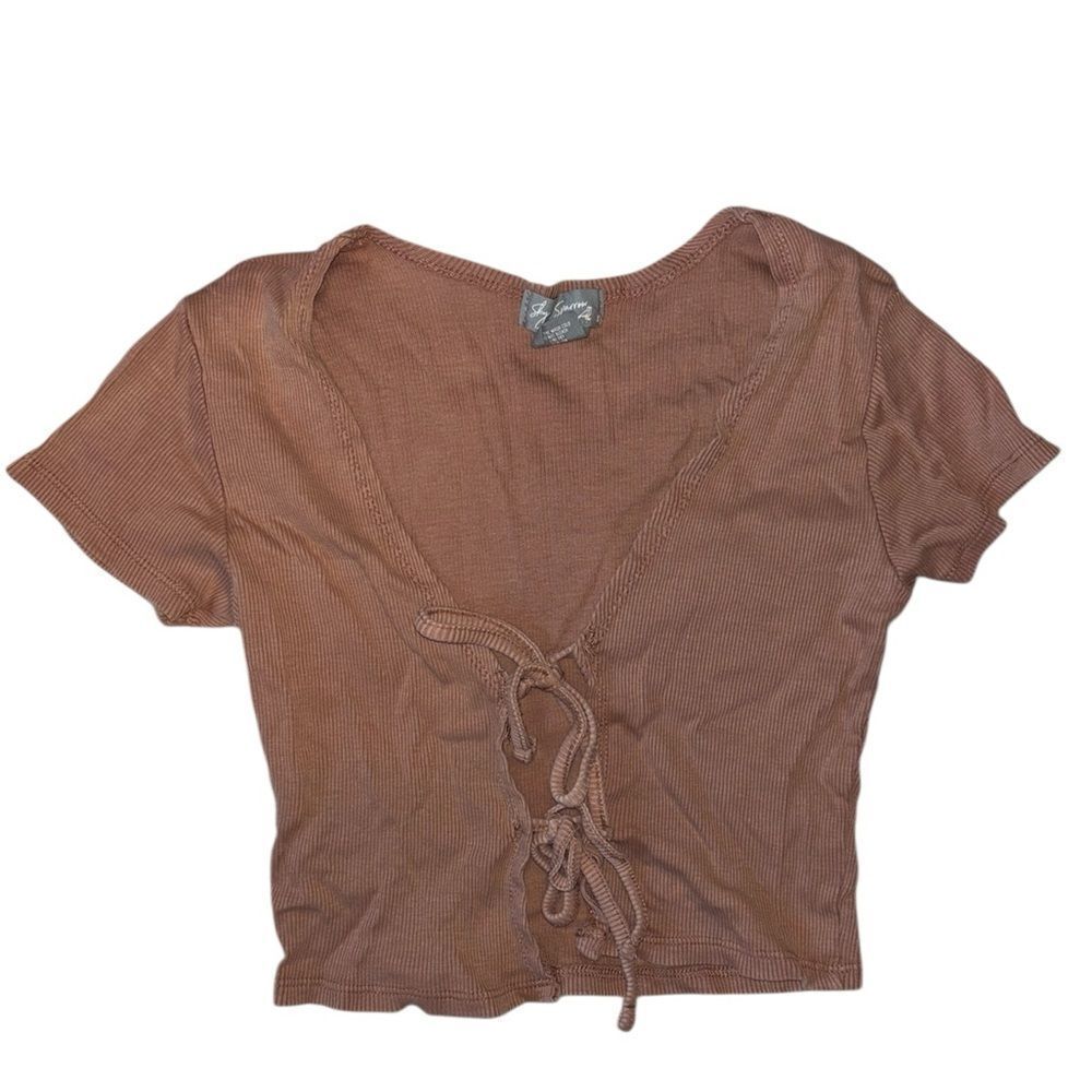 Sky & Sparrow Tie Up Crop Top Size XS
